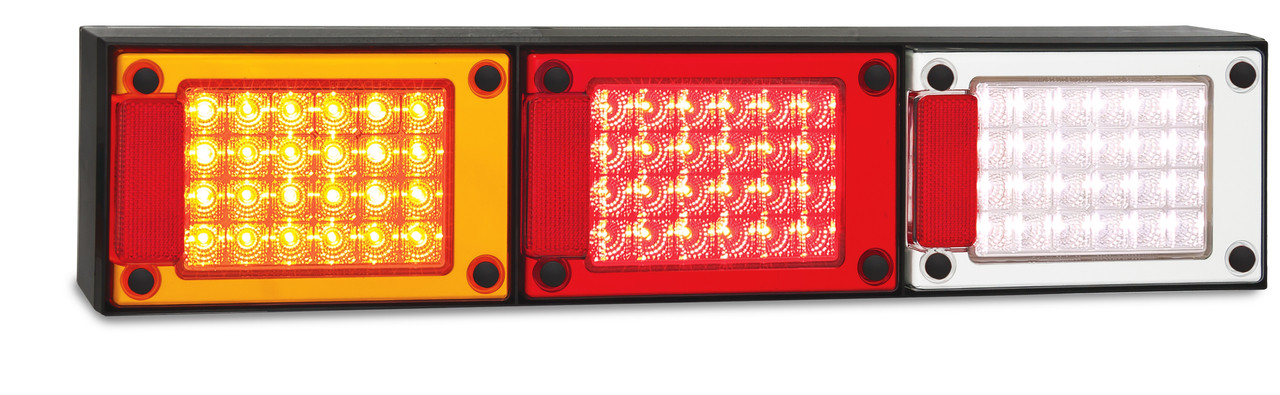 J3BARWM - Jumbo Tail Lights, Stop, Tail, Indicator, Reverse Light with Reflectors Multi-Volt 12v & 24v. Caravan Friendly. Blister Single Pack. LED Auto Lamps. Ultimate LED. 