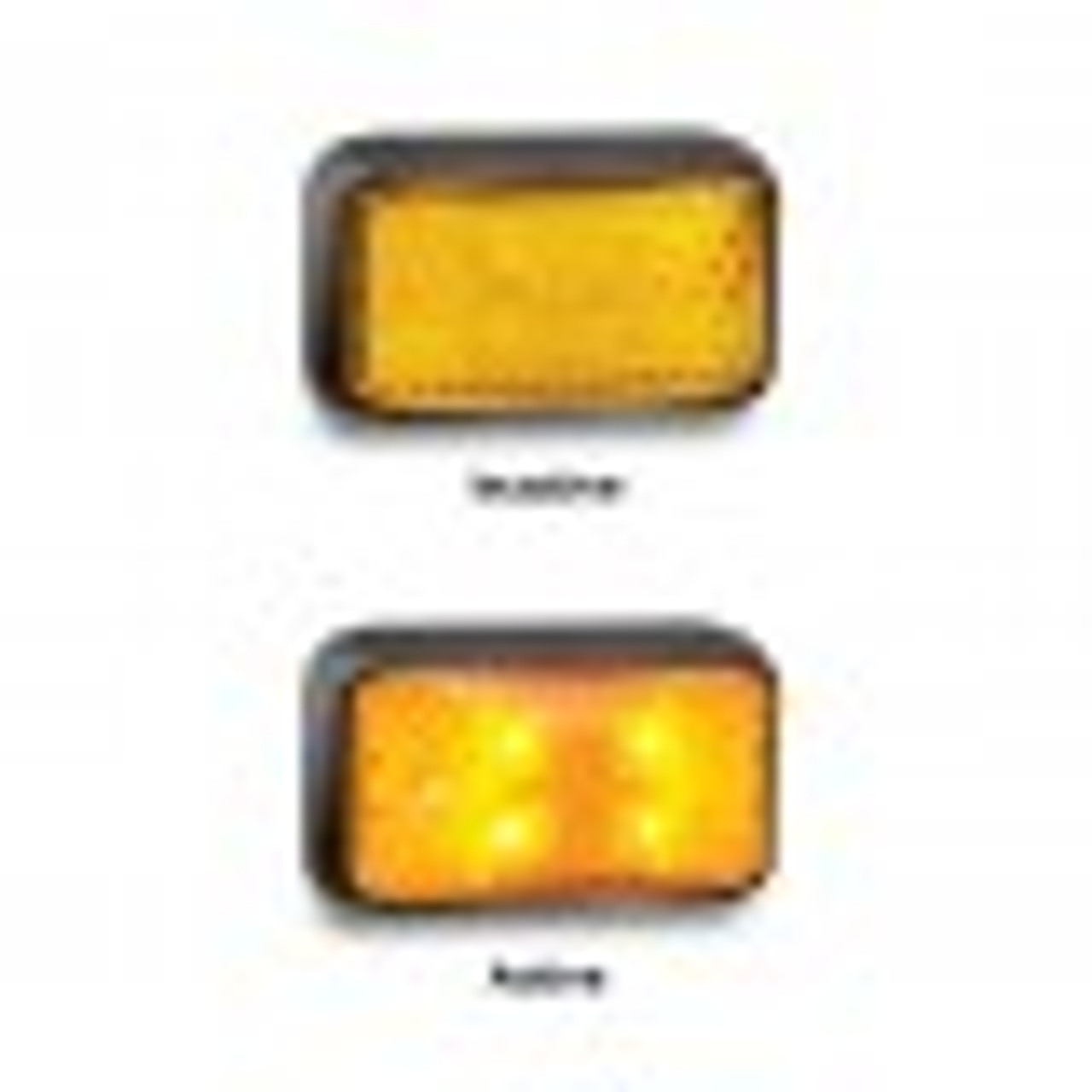 35AM - Side Direction Indicator Marker Light Multi-Volt 12v & 24v. Caravan Friendly. Blister Single Pack Black Housing Amber Lens & Amber LED. LED Auto Lamps Ultimate LED. 