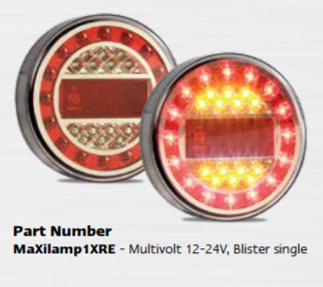 Modern and Stylish LED Tail Light Unit. 4 inch Round Stop, Tail