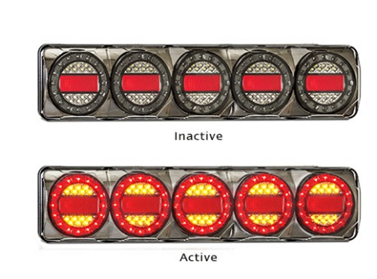 MAXILAMPC5XR - Modern & Stylish Maxilamp 5 Stop, Tail, Indicator with Reflector. Multi-Volt 12v & 24v Blister Single Pack. LED Auto Lamps. Ultimate LED. 