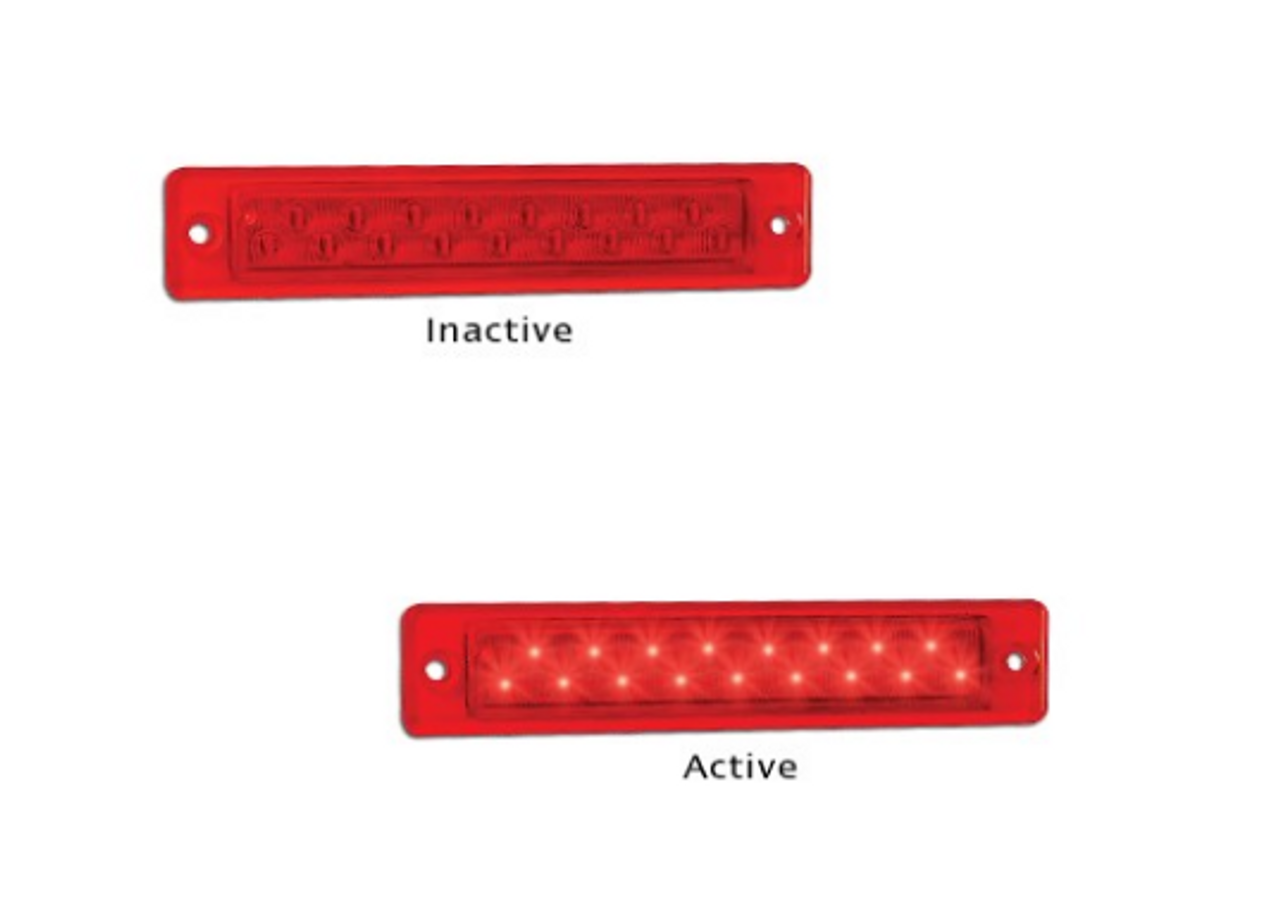 25R12  - Stop, Tail Light Twin Function Lamp 12v. Red Lens & Red LED. LED Auto Lamps. Ultimate LED.  