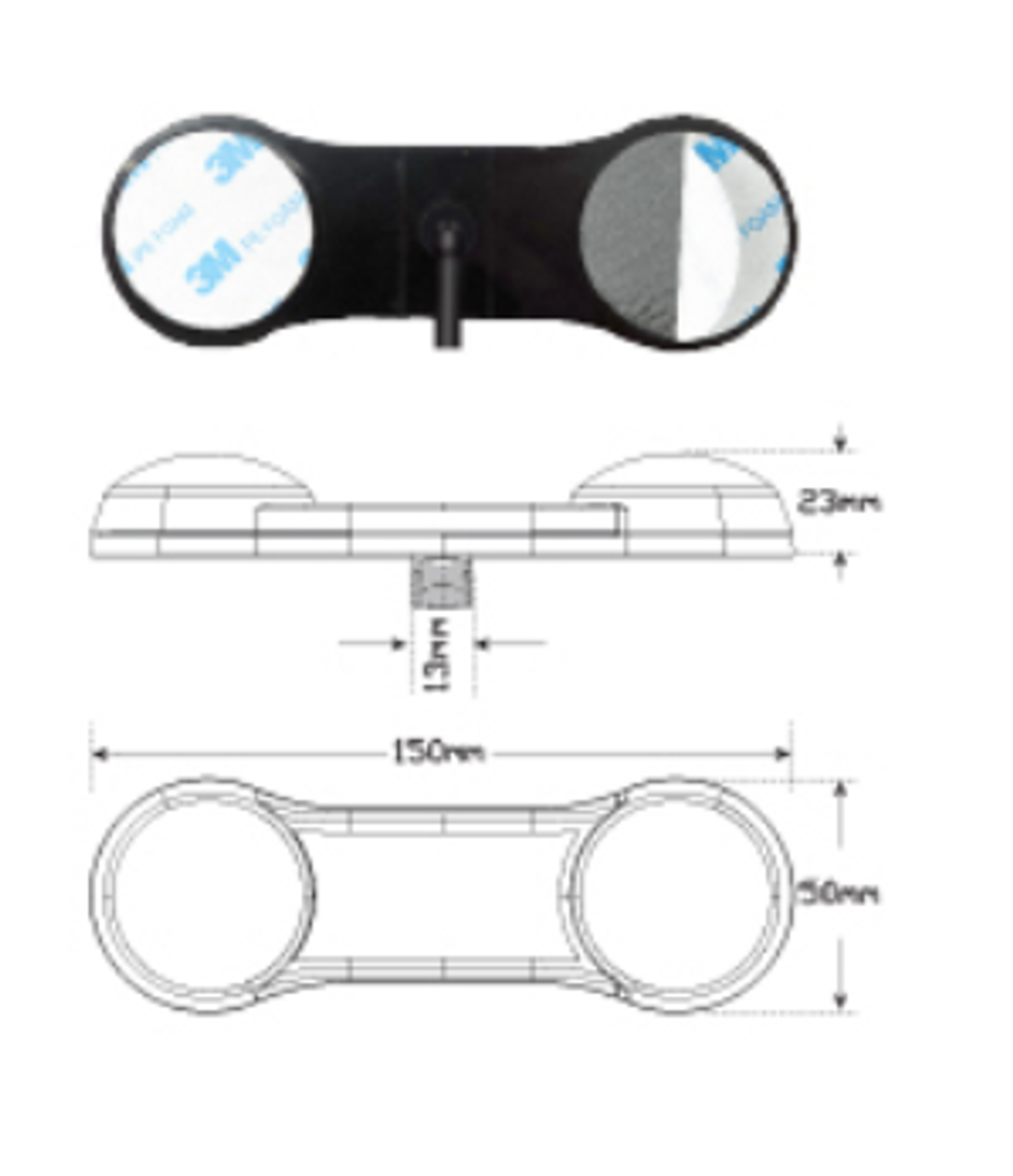 Line Drawing - DB2 - Stop, Tail, Indicator, Reflector, 12v Twin Pack 30cm Cable. Autolamp. Ultimate LED. 