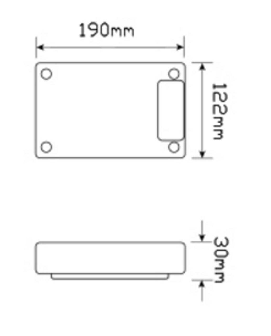 Line Drawing - J3RM - Stop & Tail with Reflector Multi-Volt 12v & 24v Single Pack. AL. Ultimate LED.