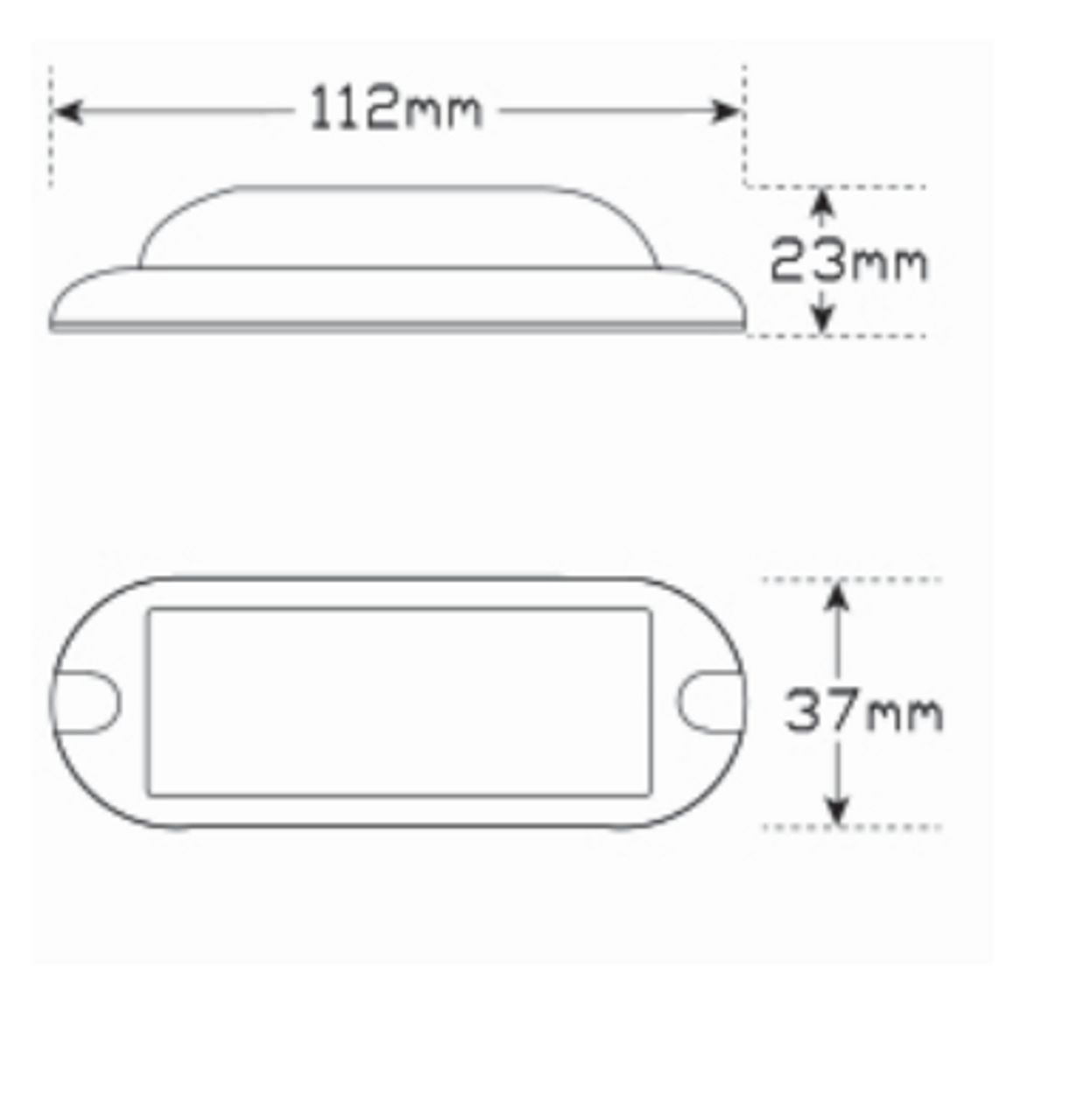 Line Drawing - 91RM - Coloured Marine Lamp Submersible High Powered Lamp Multi-Volt Single Pack. AL. Ultimate LED.