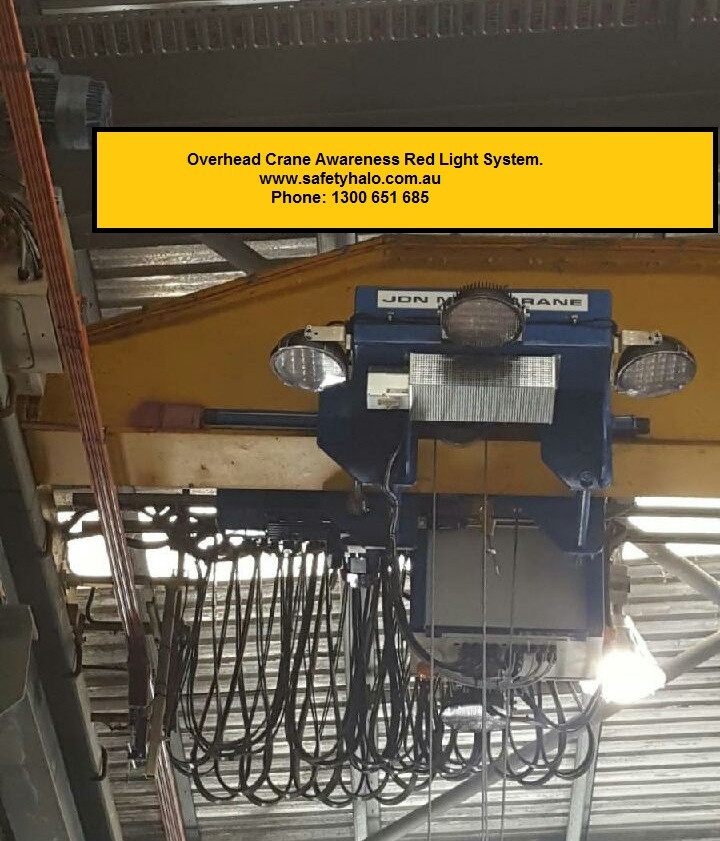 Overhead Crane Awareness Warning Movement System Blue Spot or Line Beam
