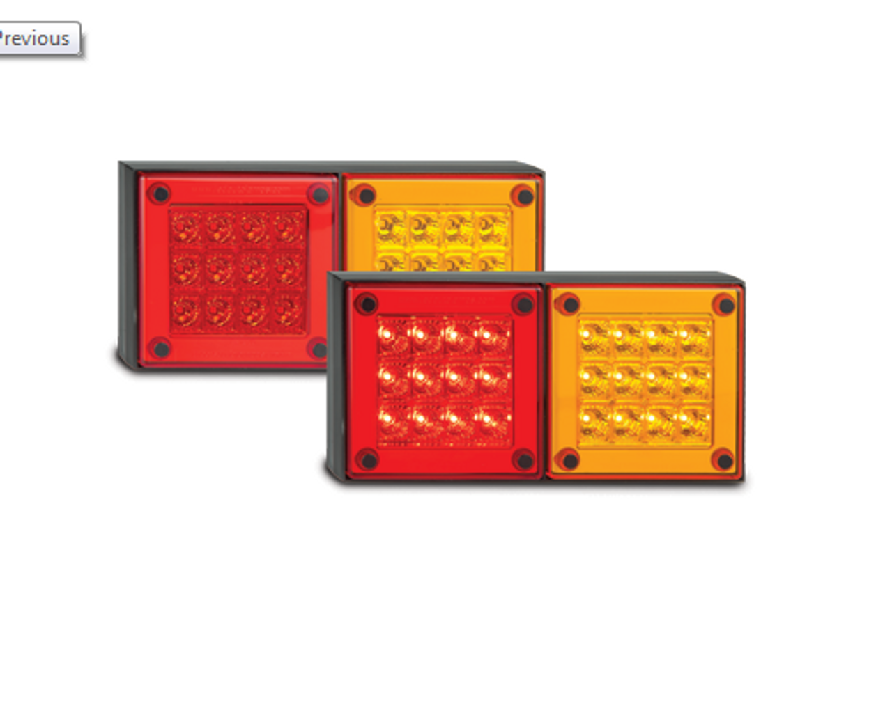 280ARM - Stop Tail Indicator Light Multi-Volt 12v & 24 Volt DC Systems. Caravan Friendly. Red and Amber Lens & Red and Amber LED. Single Pack. LED Auto Lamps. Ultimate LED.