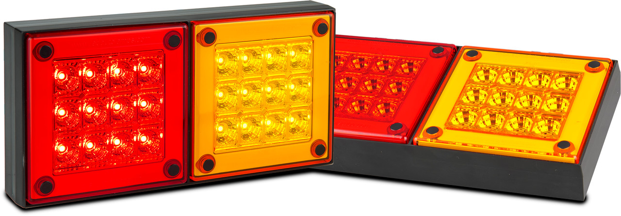 280ARM - Stop Tail Indicator Light Multi-Volt 12v & 24 Volt DC Systems. Caravan Friendly. Red and Amber Lens & Red and Amber LED. Single Pack. LED Auto Lamps. Ultimate LED. 