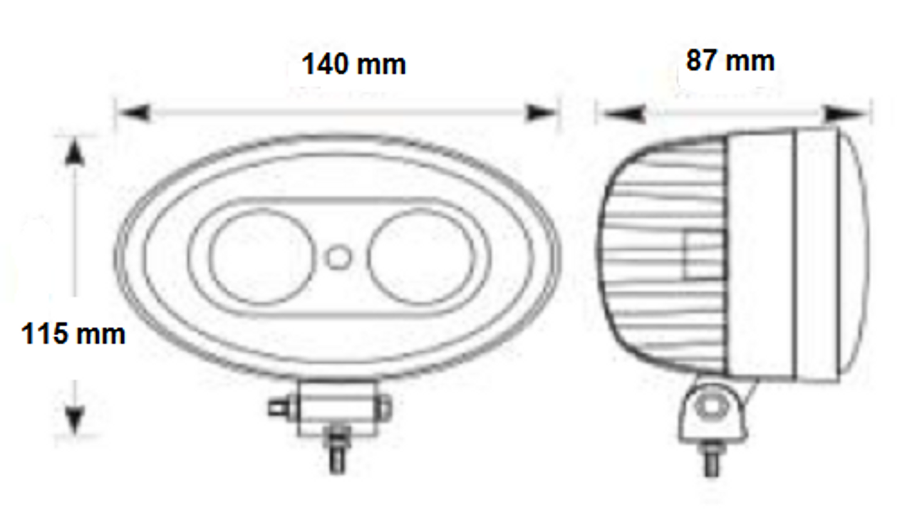 Red Spot Light, Safety Light, Line Drawing