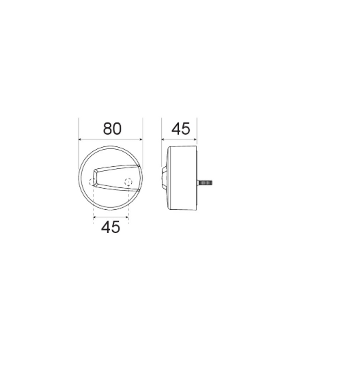 Line Drawing - 95004.6LRHS - Left and Right Side Narva Model 50 LED Bullbar Front Direction Indicator and Front Position Lamp. Narva. CD. Ultimate LED.  