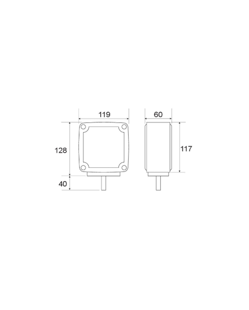 Line Drawing - 95410 - Narva Model 54 LED Front Direction and Supplementary Side Direction Indicator Lamp Kit. 12V Twin Pack. Narva. CD. Ultimate LED. 