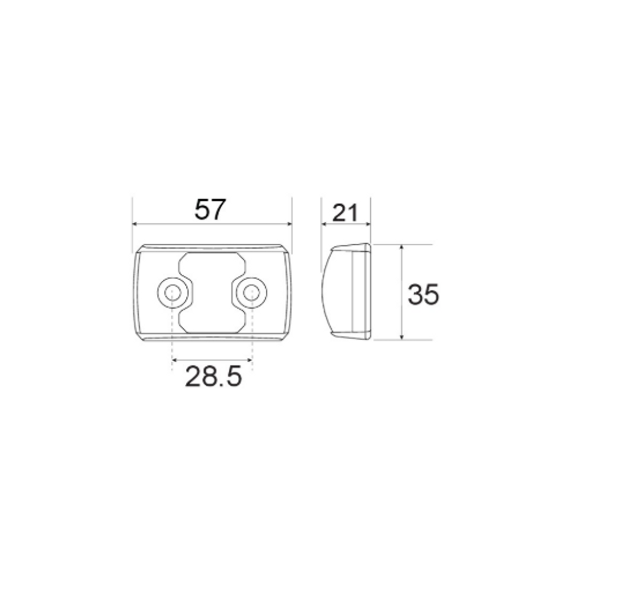 Line Drawing - 91402BL - Side Direction Marker Light Multi-Volt Single Pack. Narva. CD. Ultimate LED.