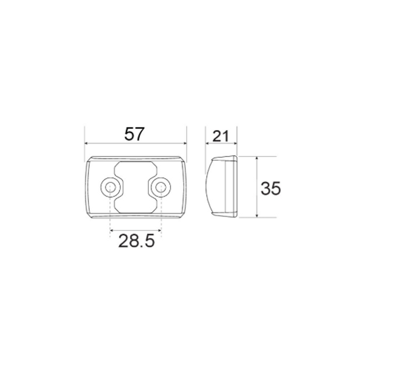 Line Drawing - 91432BL - Rear Position Marker Light Multi-Volt Single Pack. Narva. CD. Ultimate LED.