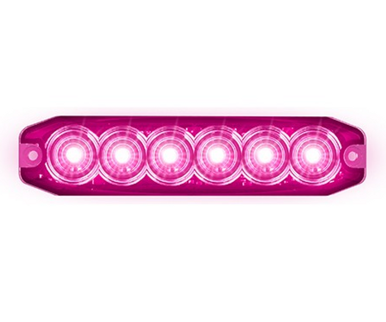 120035MGM - LED Strobe Module Lamp Magenta. 14 Strobe Patterns Multi-Volt 12v & 24 Volt 3M Tape or Screw On Fitting. Single Pack Clear Housing Magenta Lens & Magenta LED's Super Slim Line Light Go Stealth.  Autolamps. Ultimate LED.