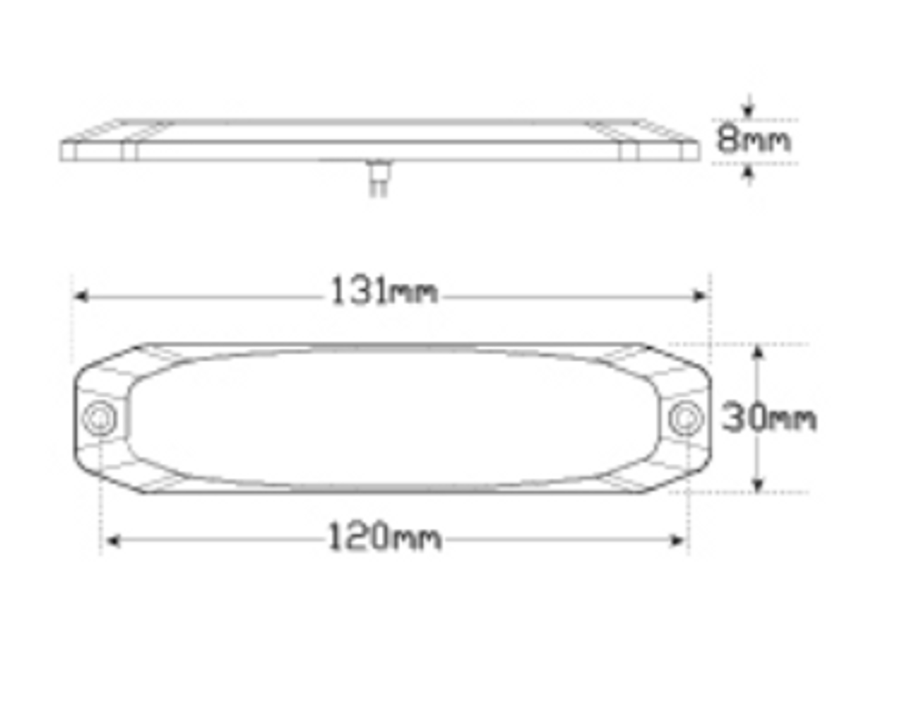 12WM-2  - Reverse LED Slim Line Module Lamp White. Multi-Volt 12v & 24 Volt 3M Tape or Screw on Fitting. Twin Pack Clear Housing Clear Lens & White LED's. Super Slim Line Light. Go Stealth. Ultimate LED.