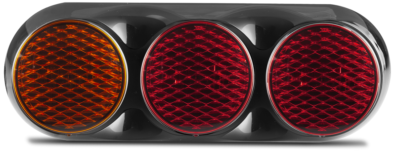 82BARR - Combination Tail Light. Small Tray & Truck Series Light. Black Housing. Coloured Lens. Stop, Tail and Indicator Lights. 12v Only. Autolamp. Ultimate LED. 