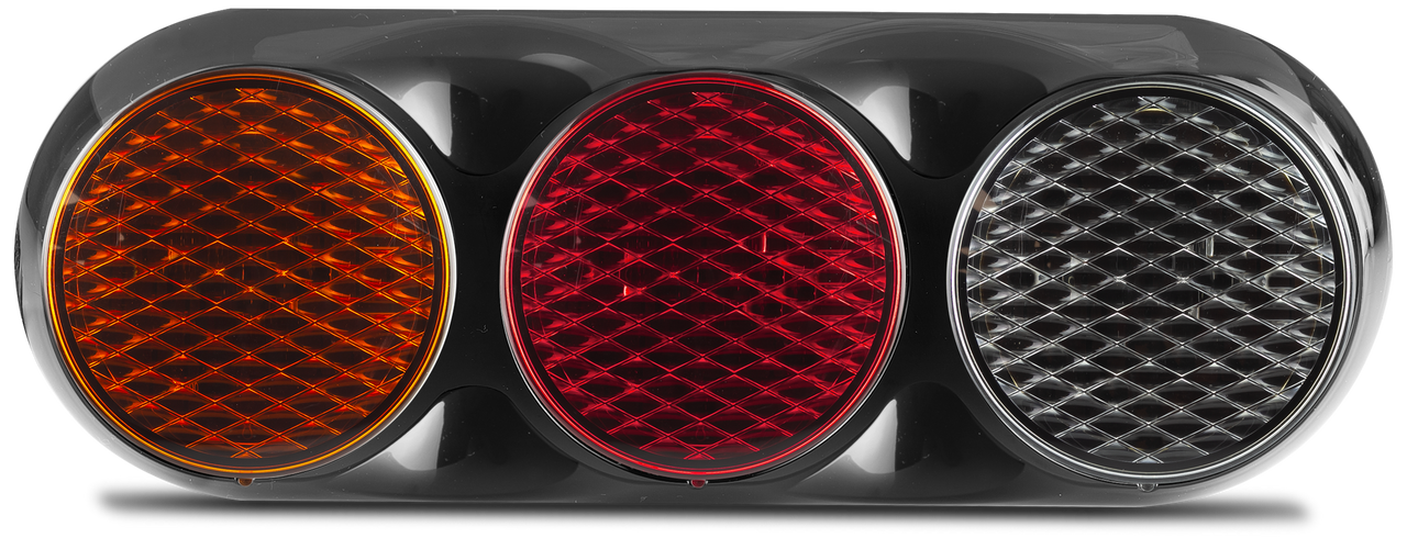 82BARW - Combination Tail Light. Small Tray & Truck Series Light. Black Housing. Coloured Lens. Stop, Tail, Indicator & Reverse Lights. 12v Only. Autolamp. Ultimate LED. 