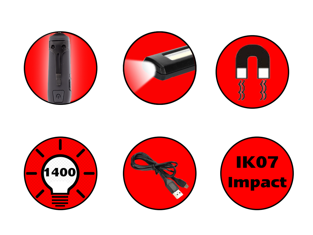 WTB100 - Rechargeable Work Light. Dual Spot and Flood Beam. Highly Efficient COB Design. 2 Year Warranty. Chemical Resistant. Impact Resistant. Autolamp.  Ultimate LED.