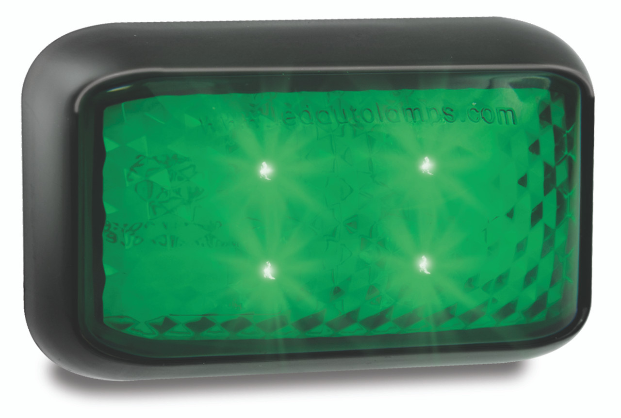 35GM - Green Coloured Lamp. Courtesy Light. Surface Mount. Low Profile Design. Multi-Volt 12v & 24v. Autolamp. Ultimate LED. 