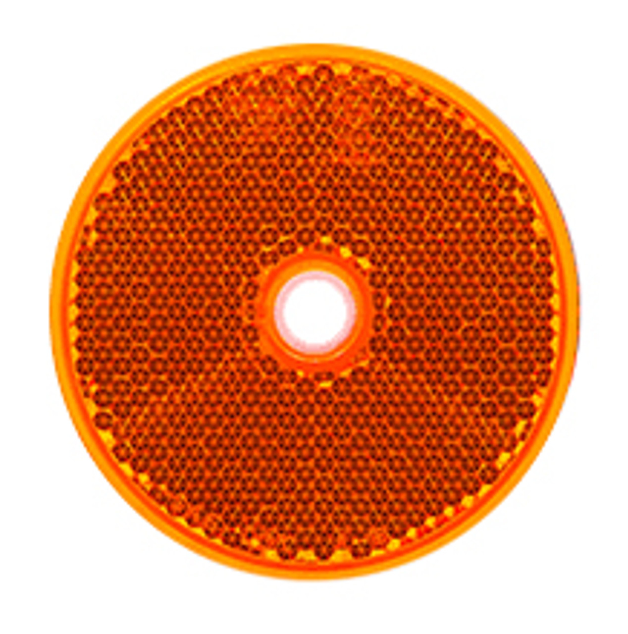 66A - Round Amber Reflex Reflector. Low Profile Design. Screw Mount. Premium Quality. ECE Approved. Autolamp. Ultimate LED. 