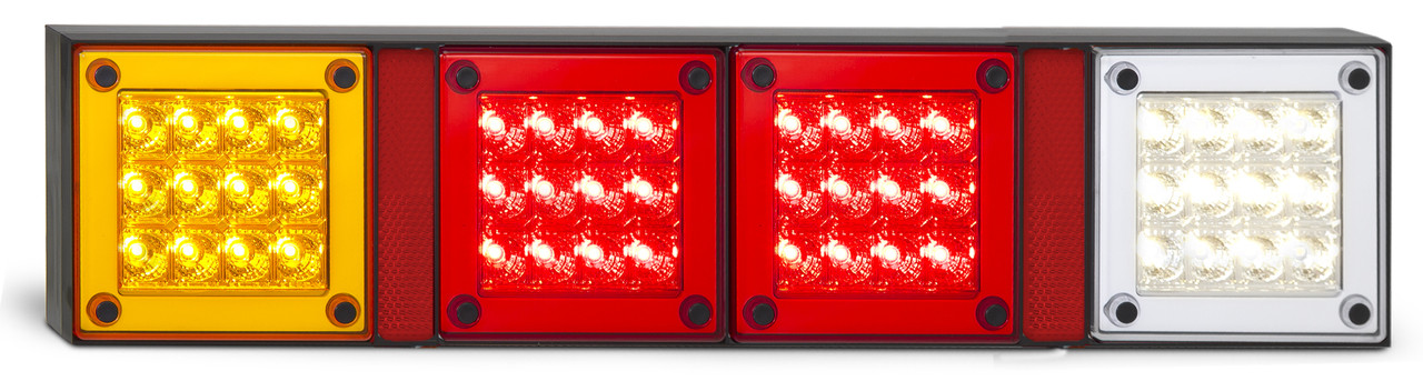 420ARRWM2 - Combination Tail Light. Stop, Tail, Indicator, Reverse Light with Reflector. Multi-Volt 12v & 24v. Twin Pack. Caravan Friendly. LED Auto Lamps. Ultimate LED. 