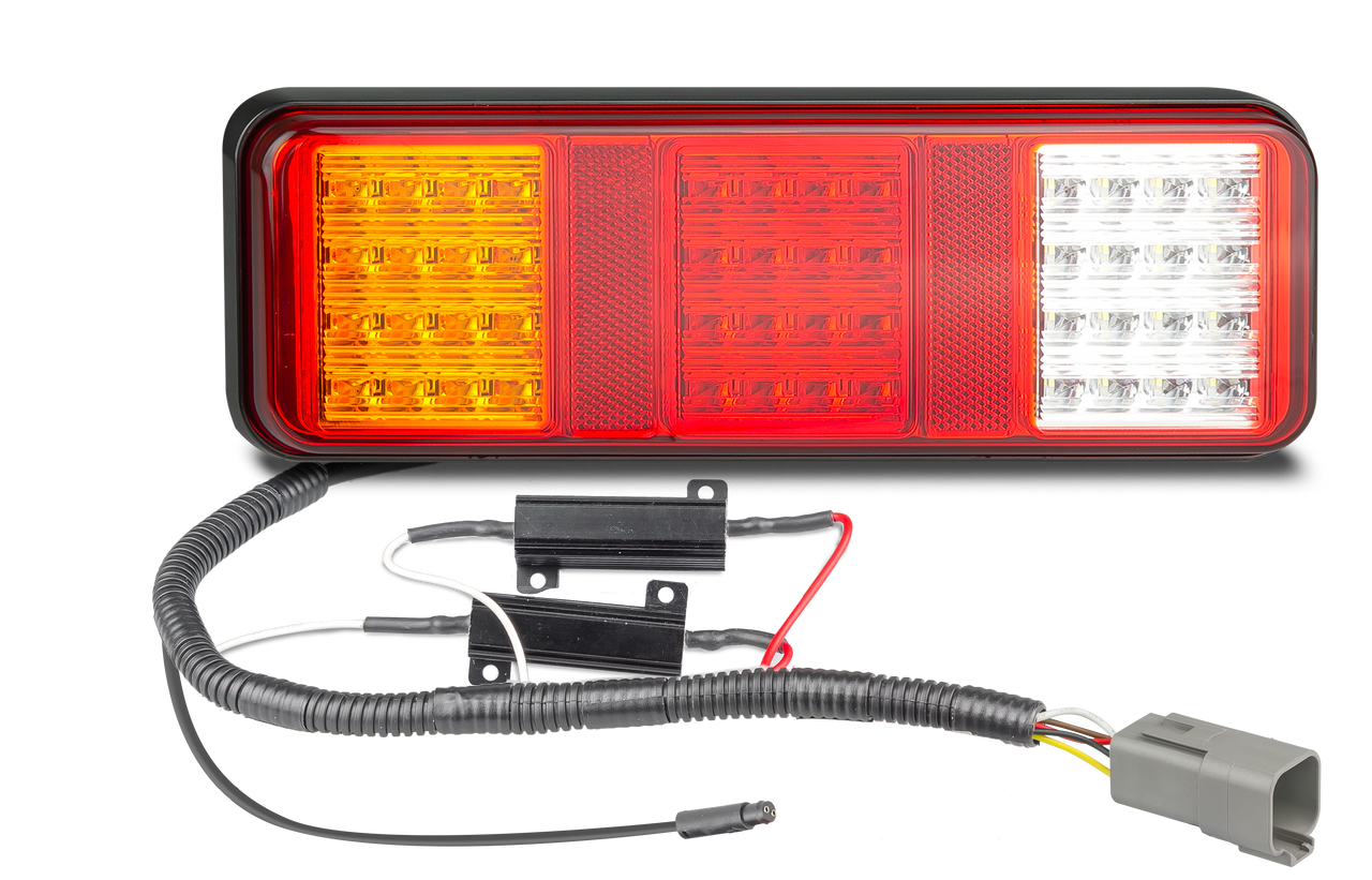 SO283ARW2LR12+PATCH-NP300 - Navara NP300CC LED Patch Cable System. Plug and Play. LED Upgrade. Designed for Trays. 283 Series Light. Stop, Tail, Indicator and Reverse. 12v Only. Lamp with Conversion Cable. Application to Suit Nissan Navara NP300 Cab Chassis. Autolamp. Ultimate LED. 