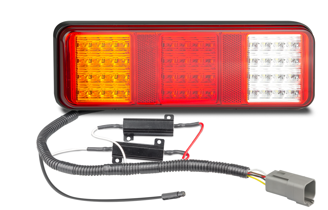 SO283ARW2LR12+PATCH-MUSSO - Musso LED Patch Cable System. Plug and Play. LED Upgrade. Designed for Trays. 283 Series Light. Stop, Tail, Indicator and Reverse. 12v Only. Lamp with Conversion Cable. Application to Suit Ssangyong Musso. Autolamp. Ultimate LED. 