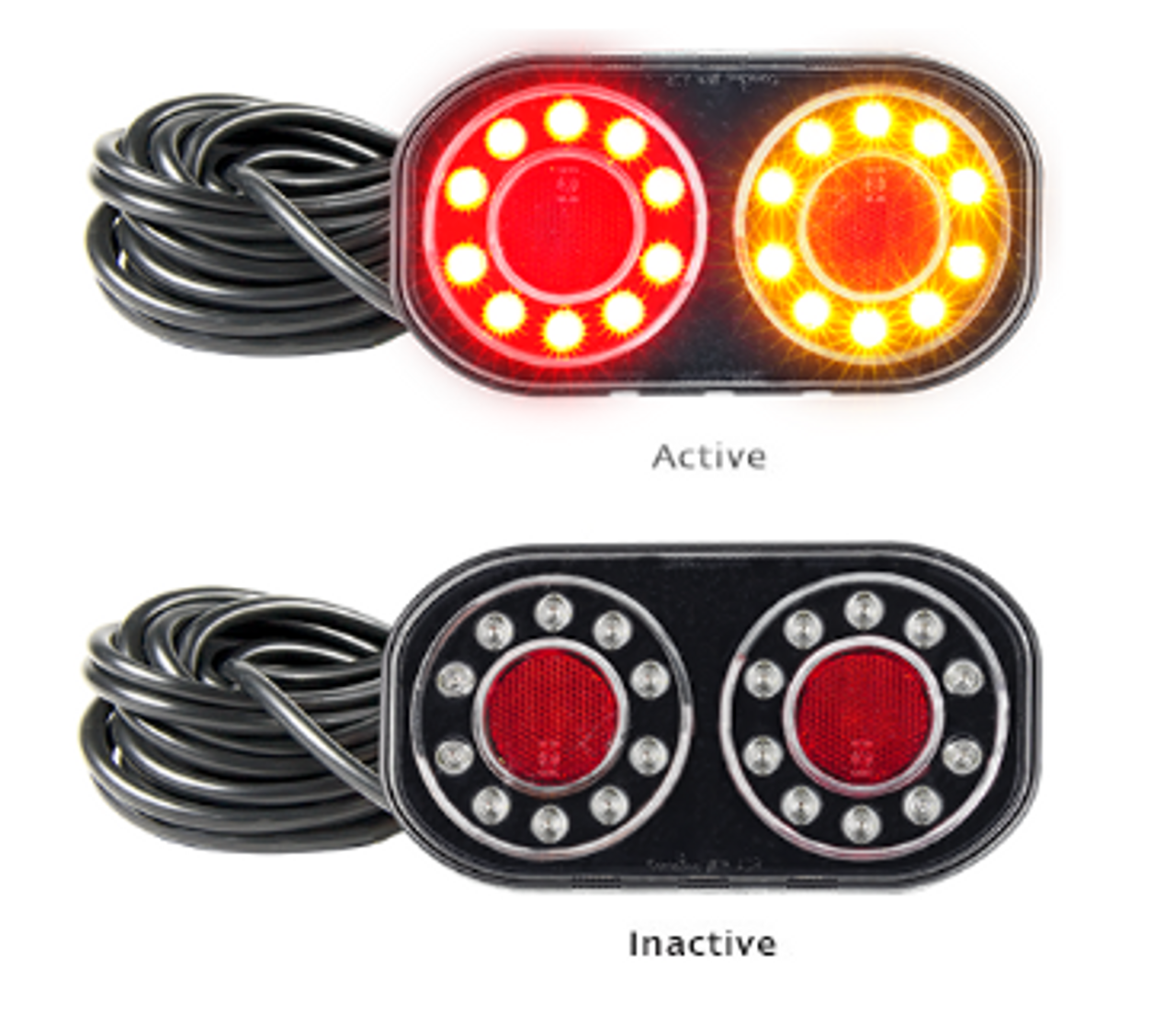 209GARLP2/8M - Stop Tail Indicator with Reflector and Licence Plate Light. 12v Twin Pack with 8m Cable. AL. Ultimate LED.