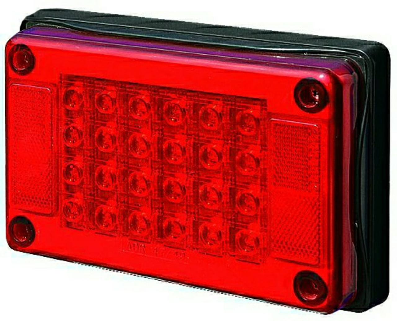 BR601R - Jumbo LED Signal Light. Stop and Tail Light. Rectangular Surface Mount. Multi-Volt. Water & Dust Proof. RoadVision.  Ultimate LED. 