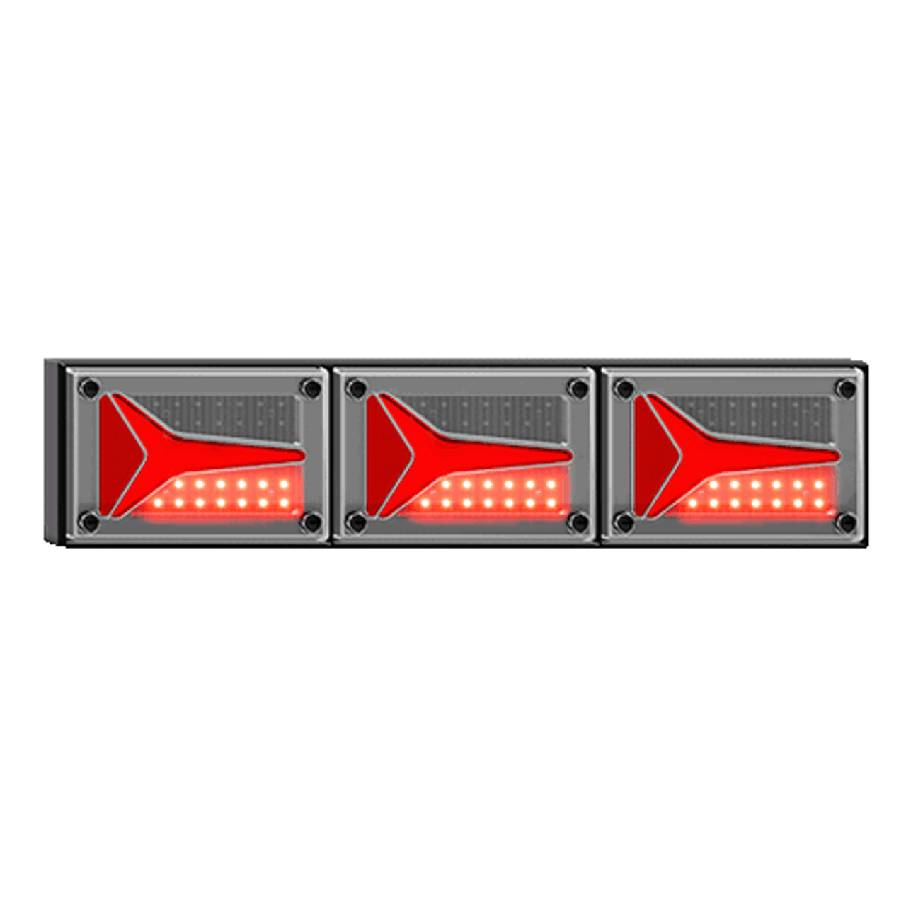 595STIM3-2 - Combination Tail Light. Clear Lens. Large Tray & Truck Series Light. Diffused Tail Function. Sequential Indicator. Coloured Lens. Stop, Tail and Indicator Lights. Caravan Friendly. Twin Pack. Multi-Volt 12v & 24v. Autolamps. Ultimate LED. 