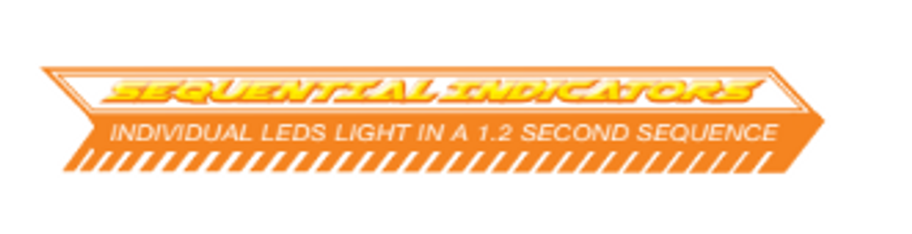  235ASEQ-2 - Sequential Indicator. Slimline Low Profile Light. Recessed Fitting. Includes Grommet. Coloured Lens. Twin Pack. Autolamps. Ultimate LED. 