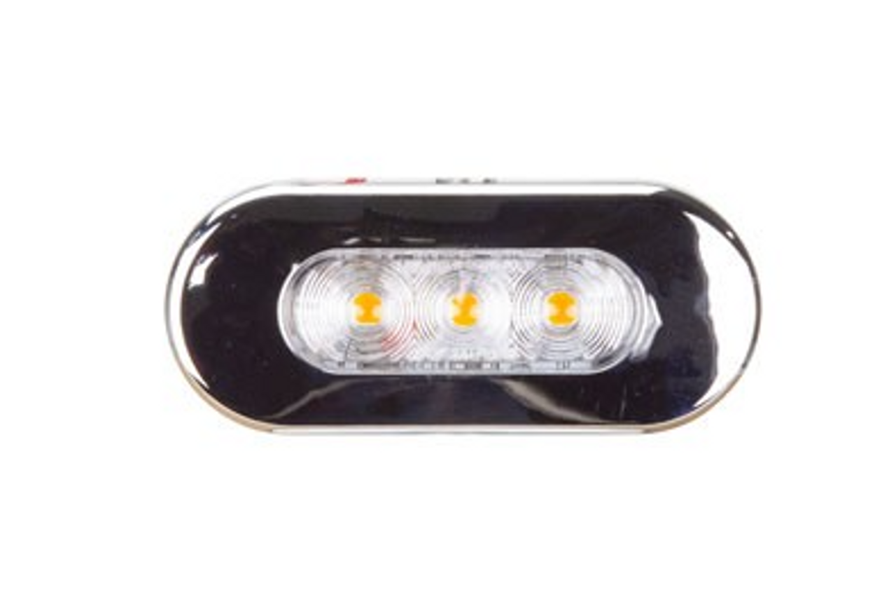 BR10RC - Clearance Light LED Red BR10 Series. Multi-Volt 10-30V. 75x32x11mm. Clear Lens. Fixed Mount 0.5m Cable. RoadVision. Ultimate LED. 