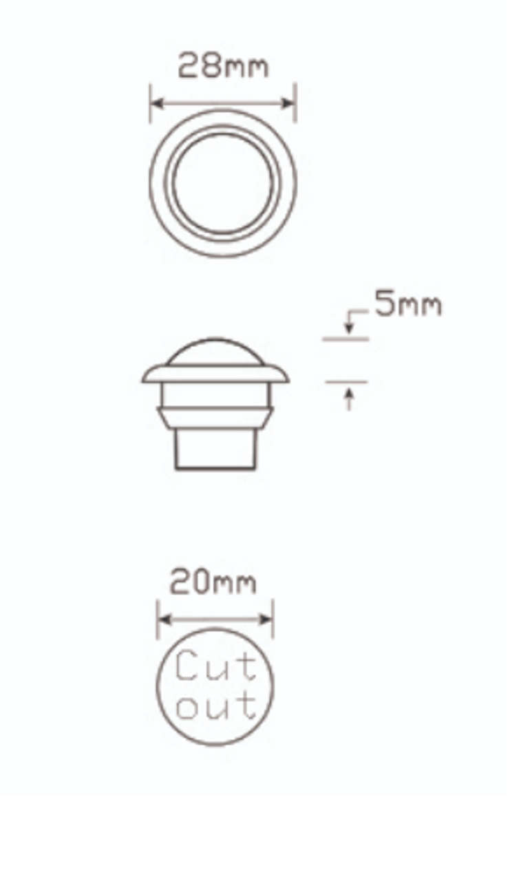 Eagle Eye Clearance Light LED Amber. Button Size LED Amber Marker Light in LED. BR11 Series. 10-30V. Flush Rubber Mount. Small Round Light. Roadvision. BR11A. 