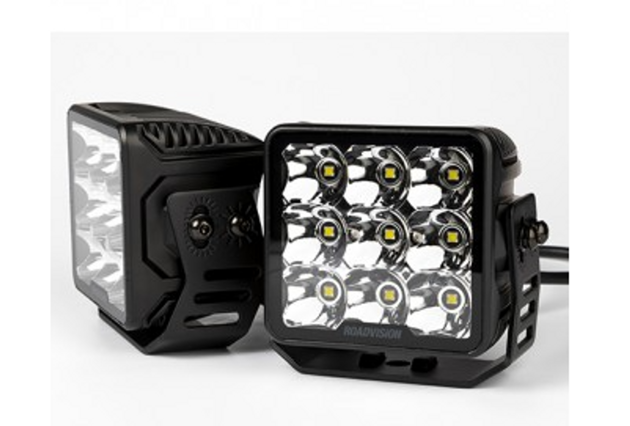 RDL5294 - LED Driving Lights. Set of 2. Spot Beams. Multi-Volt. Square Driving Lights. RoadVision. Ultimate LED. 