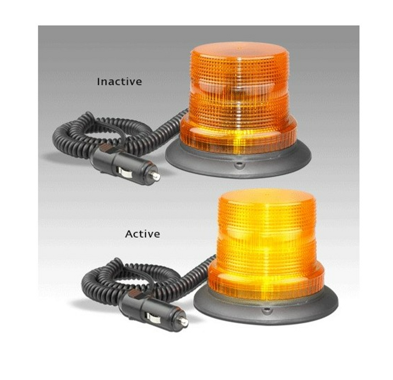 128AMF - Amber Warning Beacon. High Powered. Multi-Volt 12v & 24v. Fixed Screw Mount. Autolamps. Ultimate LED. 