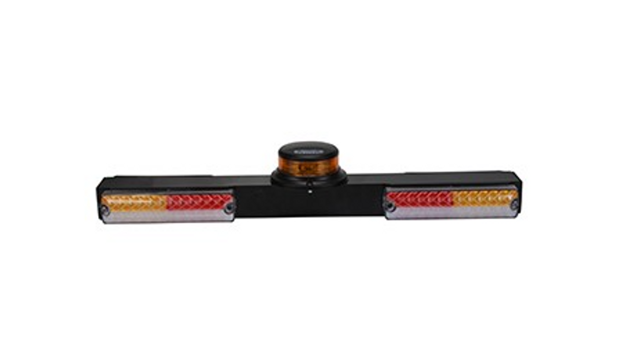 This Mini Mine Light Safety Bar is fitted with the following - Stop, Tail, Indicator, Reverse Light, (LED) Safety Amber Beacon (Class 1 - LED) with a Back-Up Alarm System. ADR Approvals with 5-year warranty. 