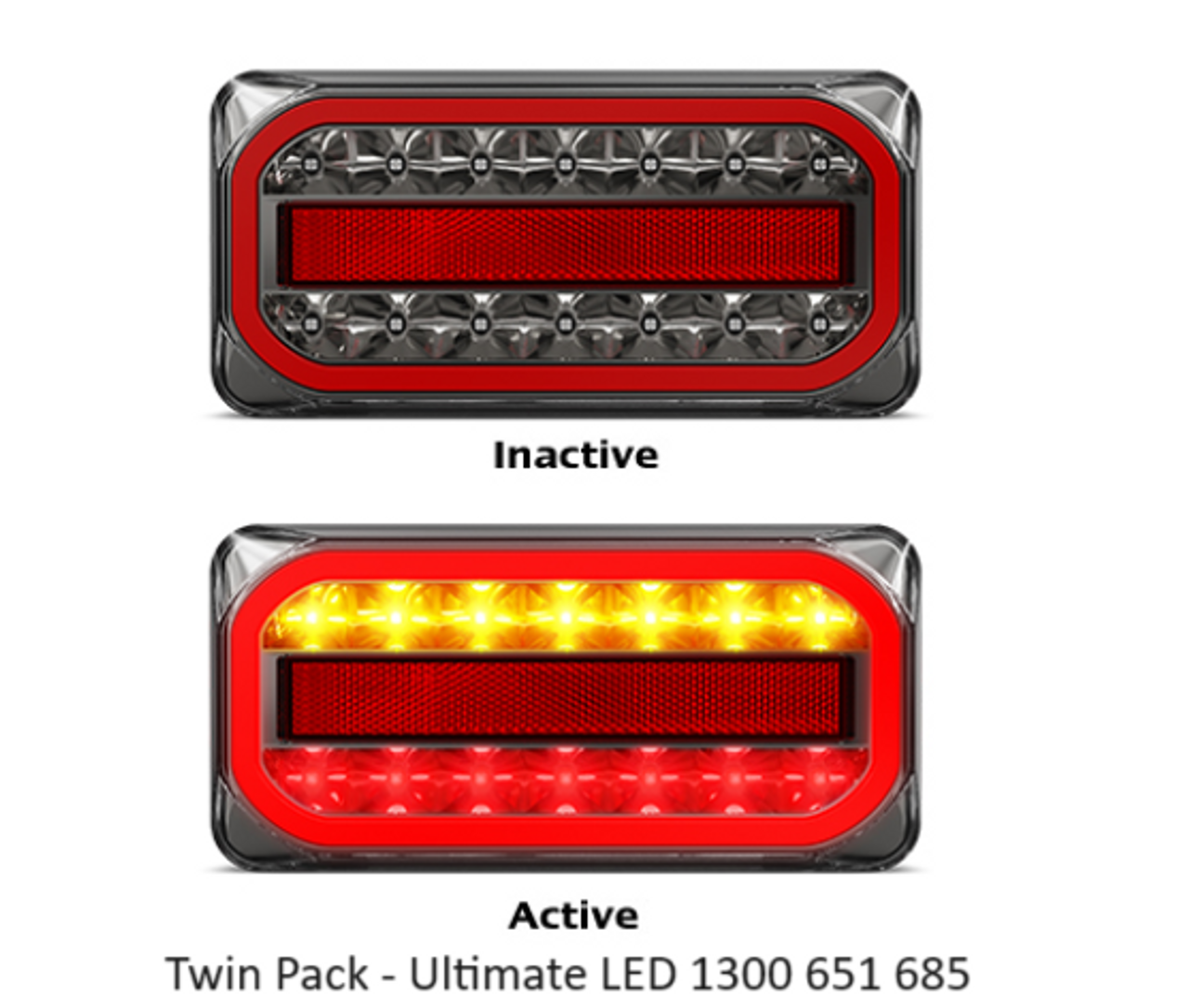 A215ARLP2-10M-7P. Submersible Boat trailer taillight kit with 10m lead on each light plus a 7 pin trailer plug. 5 year warranty