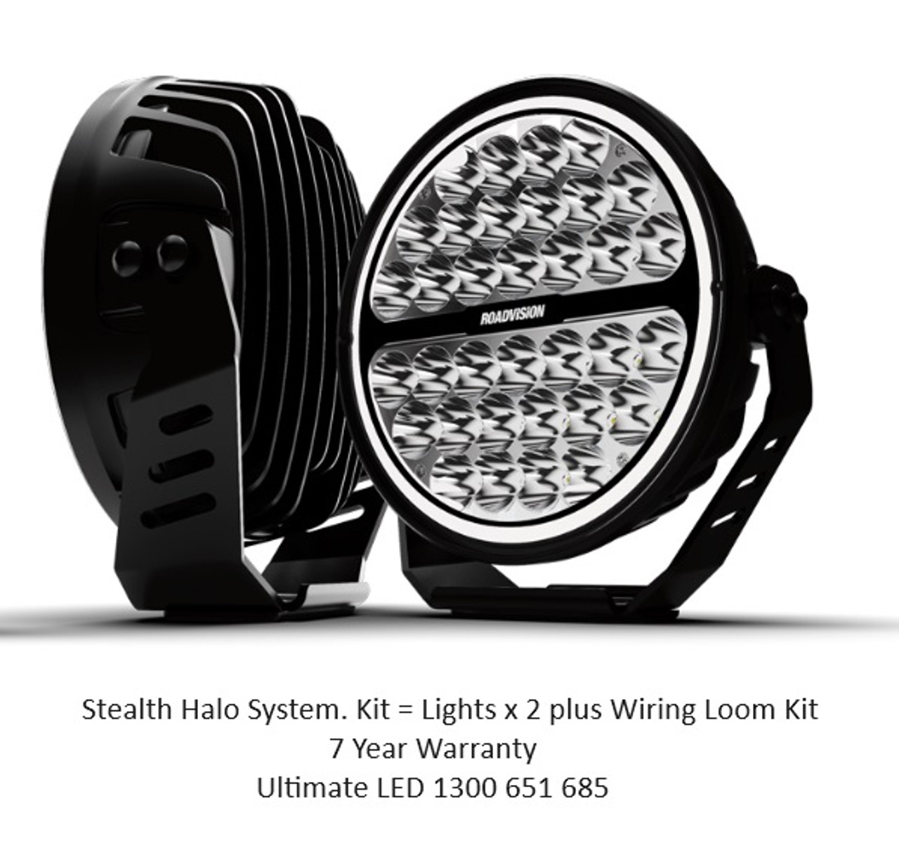 Stealth Driving Lights Twin Pack Kit + Wiring Harness