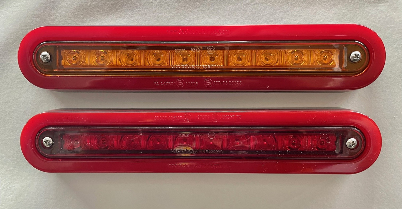 New Rear Taillight system with the outer halo for the park light. Balance of the lights is a coloured lens with stop and sequential indicator 12v DC
