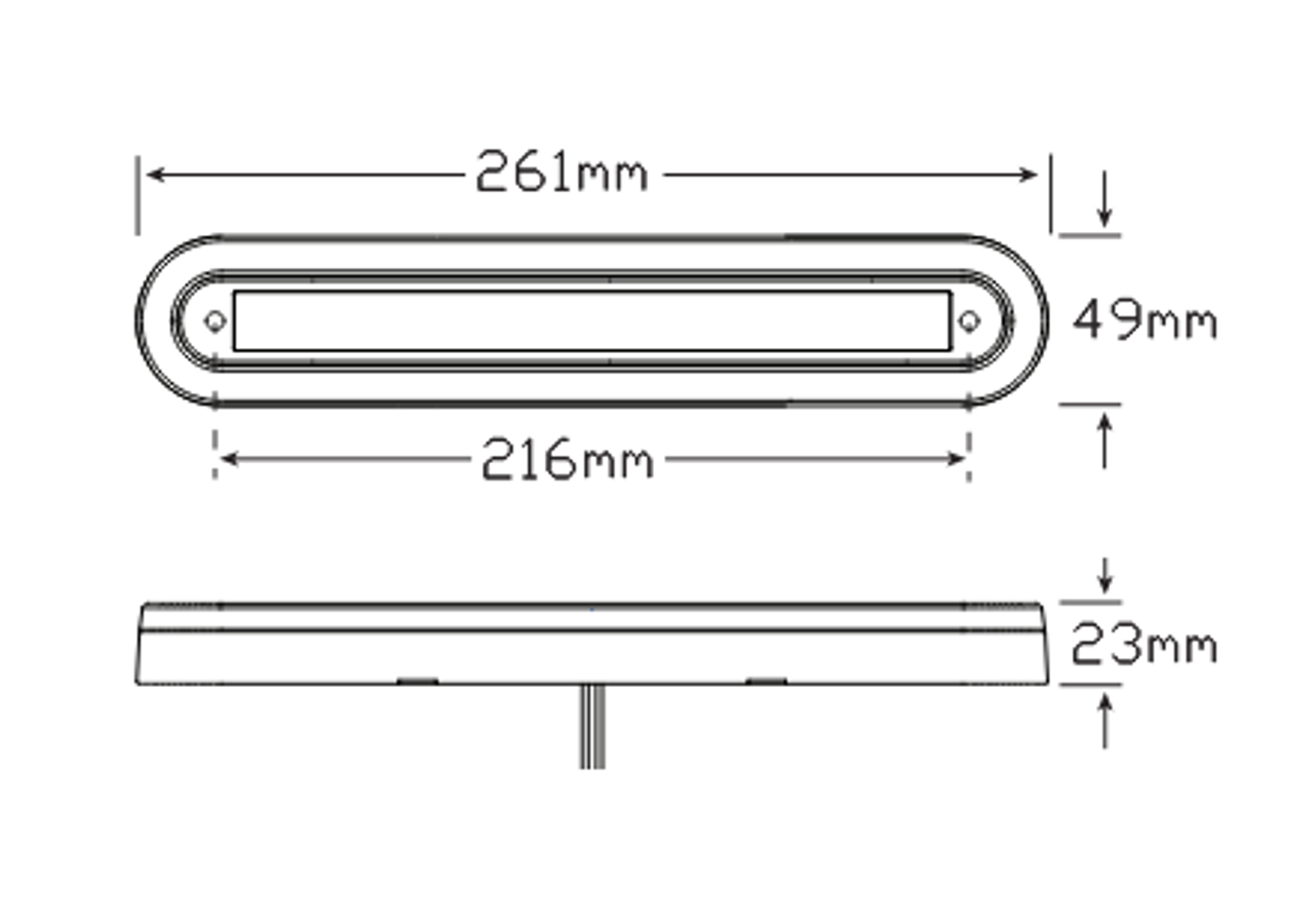 Halo Diffused Park light with Stop, Sequential Indicator LED Taillight. 12 volt System. Twin Pack Clear Lens, Amber, Red LED with Red Halo Surround. HR235CASR-2. Slim Line ADR Approved LED Taillights. New Release