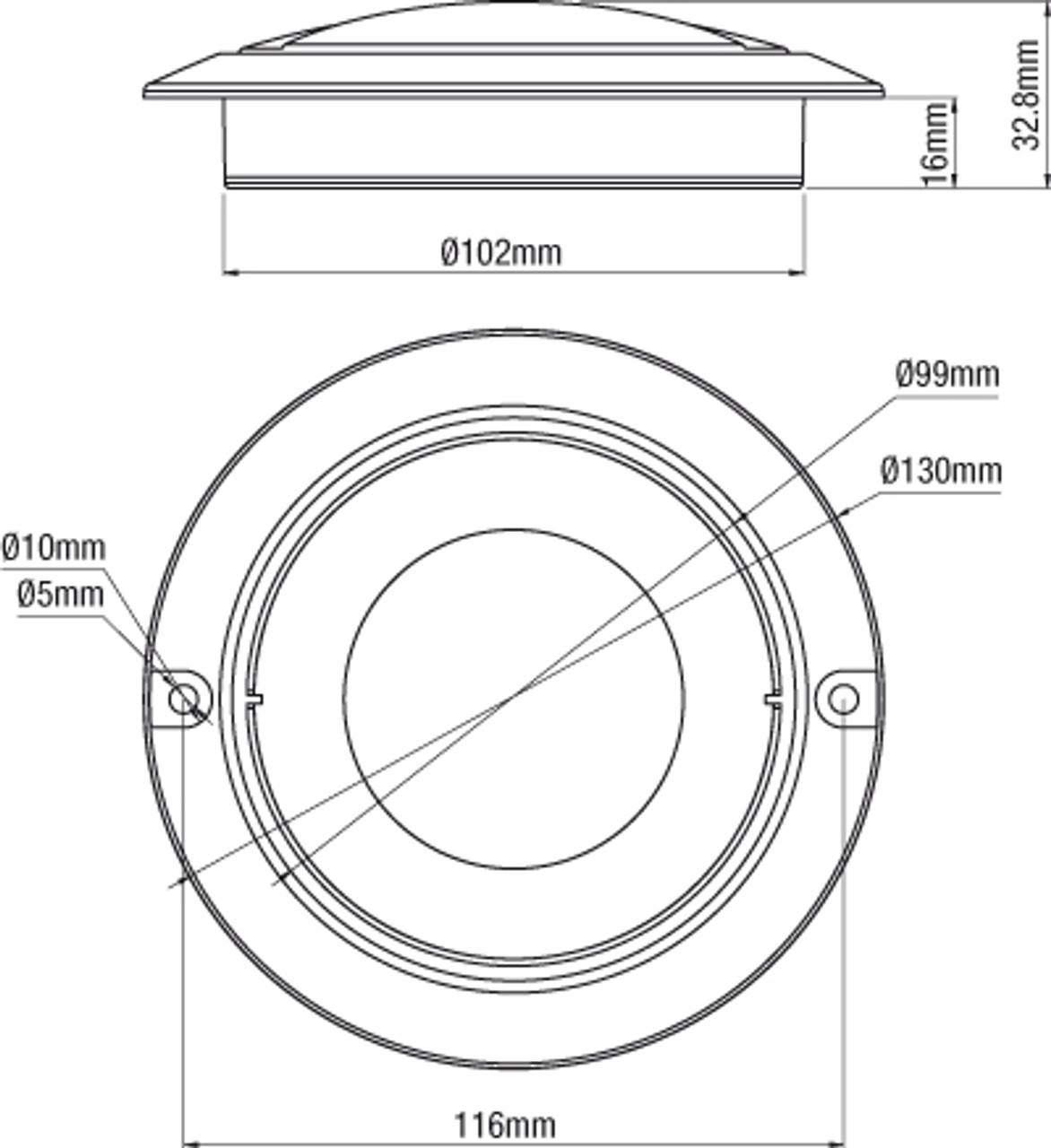 BR170series Line Drawing. Ultimate LED