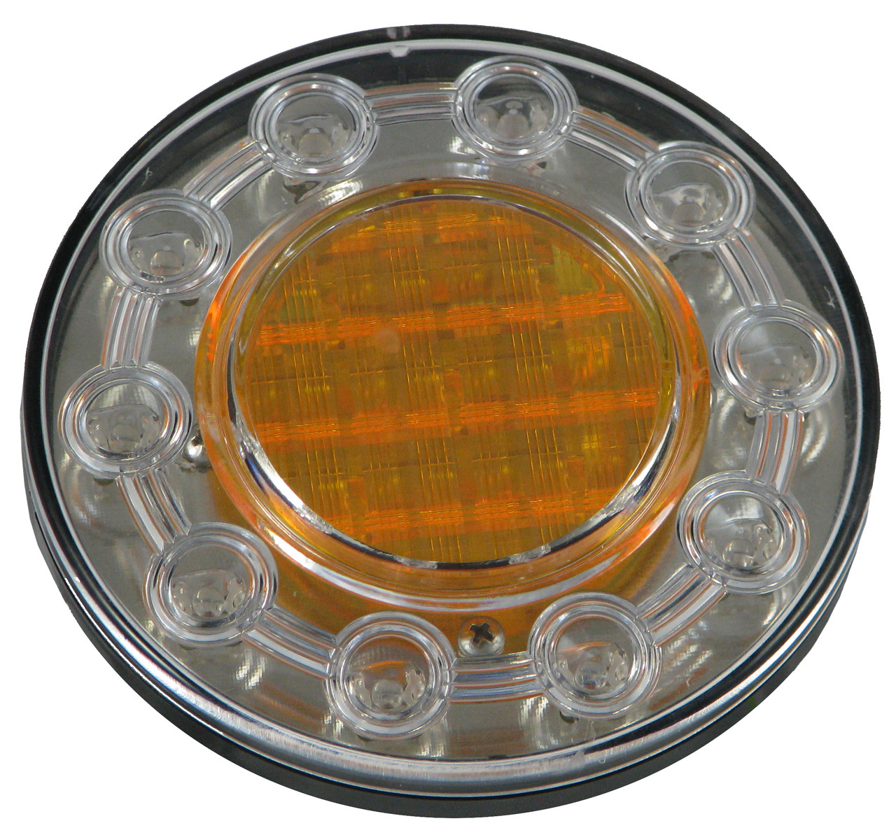 Roadvision, 100mm Round LED Indicator Light with clear outer edge