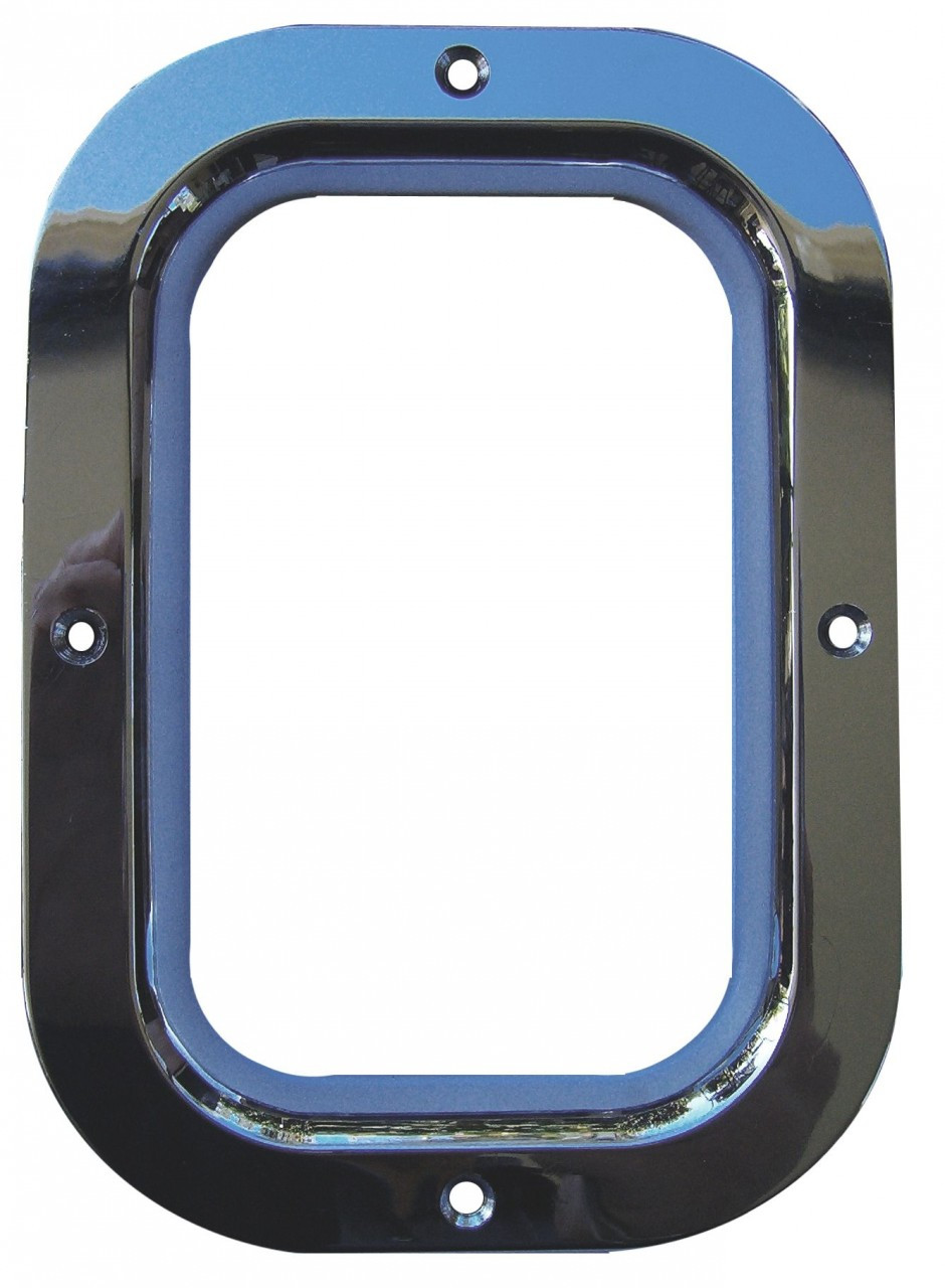 TecNiq 8 LED Rectangular Reverse Light Kit - Clear/White - Grommet Mount - Made In USA (2-Pack)