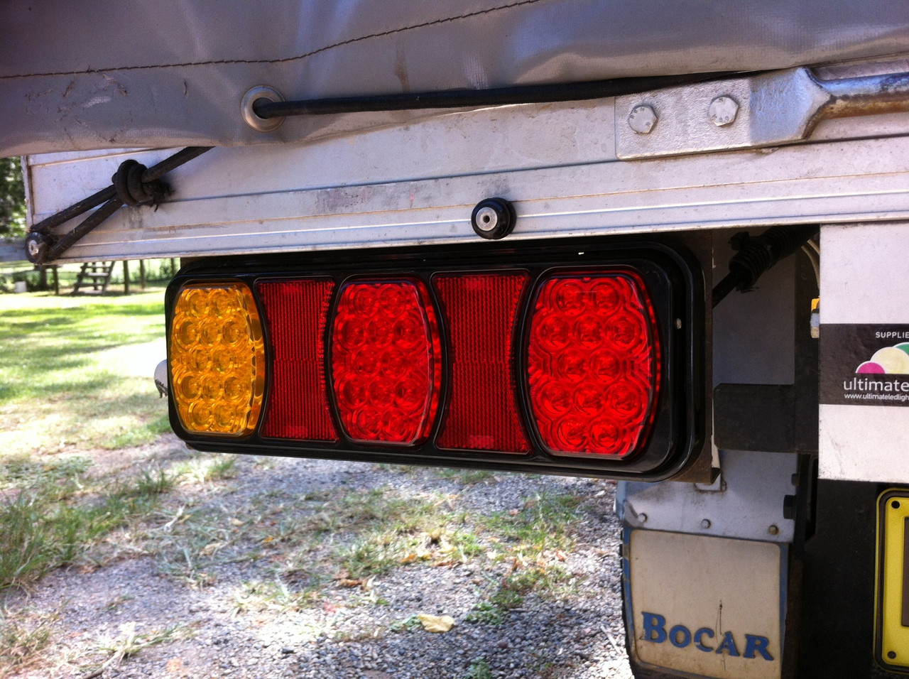 BR80 Series fitted to Tray Top - BR80ARR - Light Truck LED Tail Light Assembly Built in Reflector, Stop, Tail and Indicator. Ultimate LED.