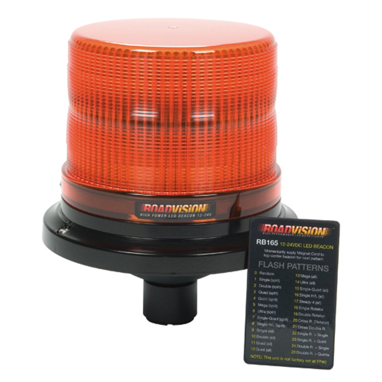 RB165PY - Heavy Duty Safety, Emergency Beacon. 24 watt. Rotation and Strobe Functions. Pole Mount. Class 1. Ultimate LED