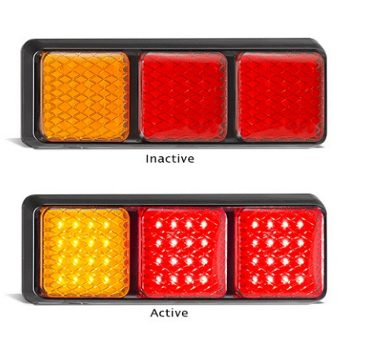 282ARRM - Combination Tail Light Triple Light. Stop, Tail, Indicator Light. Multi-Volt 12v & 24v Blister Single Pack. LED Auto Lamps. Ultimate LED. 