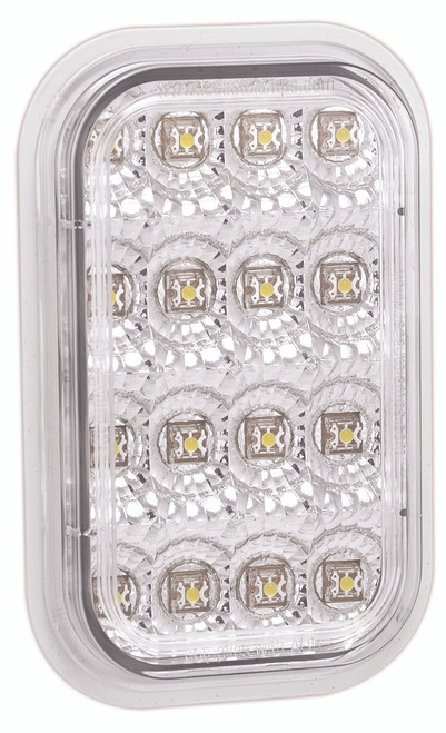 131CRM Stop Tail Light Clear Lens and Red LED Multi-Volt 12v & 24v Single Pack. AL. Ultimate LED. (inactive) 