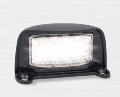 35BLM - Licence Plate Lamp Multi-Volt 12v & 24v Black Housing Low Profile Single Pack. AL. Ultimate LED.  