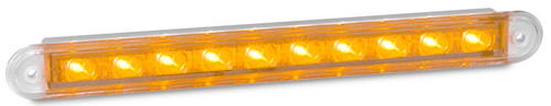 235CA12 - Indicator Light Slimline LED Single Function Lamp 12v. Clear Lens & Amber LED. LED Auto Lamps. Ultimate LED. 
