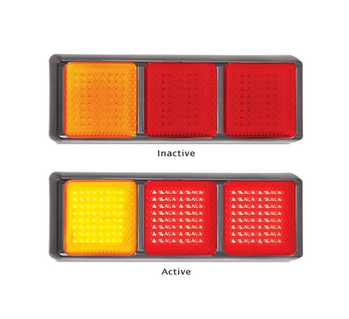 125BARRM - Stop, Tail & Indicator LED Triple Light Multi-Volt 12v & 24 Volt. Caravan Friendly. Blister Single Pack. LED Auto Lamps. Ultimate LED.