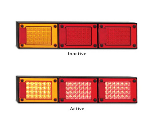 J3BARRM - Jumbo LED Combination Stop, Tail, Indicator Light with Reflectors Multi-Volt 12v & 24 Volt DC Blister Single Pack. Caravan Friendly. LED Auto Lamps. Ultimate LED.